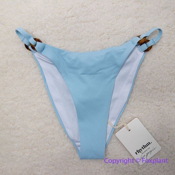 NEW Rhythm Free People Ring Itsy Bikini Bottom in baby blue, size‎ S - Picture 2 of 11